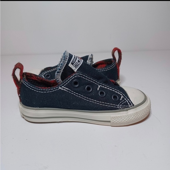 Converse All Star Infant Baby Black Canvas 728069F Slip On Sneaker Shoes Size 7 - Picture 1 of 9